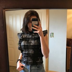 TFNC London Black & Silver blouse